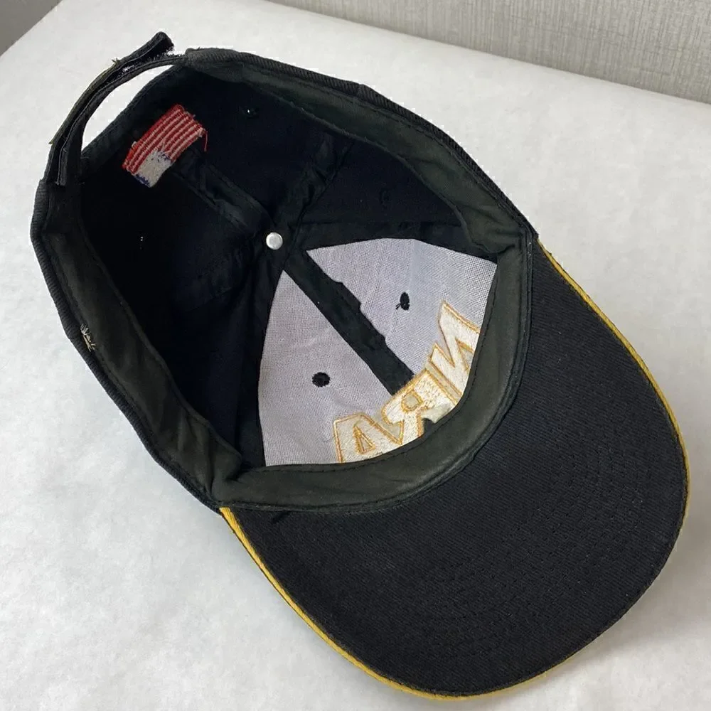 NRA Hat Ballcap Cap Black Yellow Adult Adjustable National Rifle Association